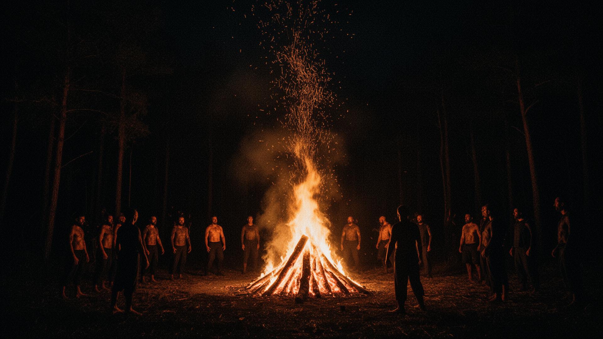 SUMMIT ON FIRE — homens ao redor da fogueira